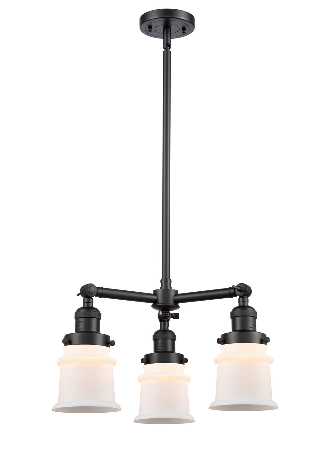 Innovations Franklin Restoration 207-BK-G181S Chandelier Light - Matte Black