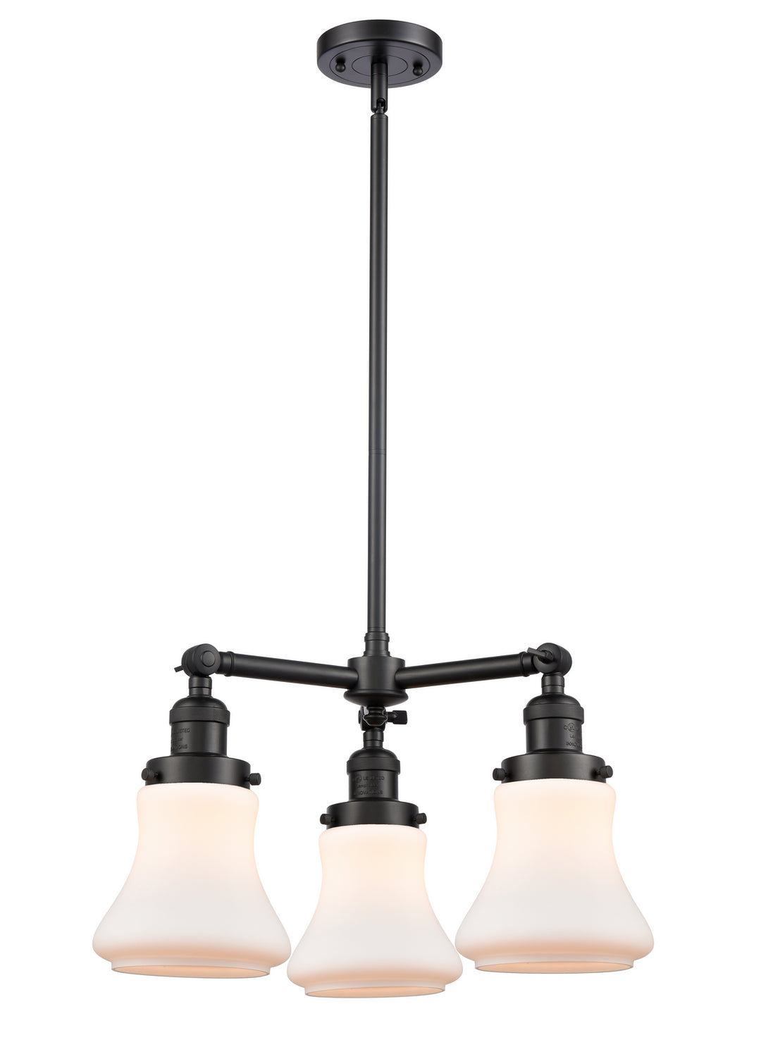 Innovations Franklin Restoration 207-BK-G191 Chandelier Light - Matte Black