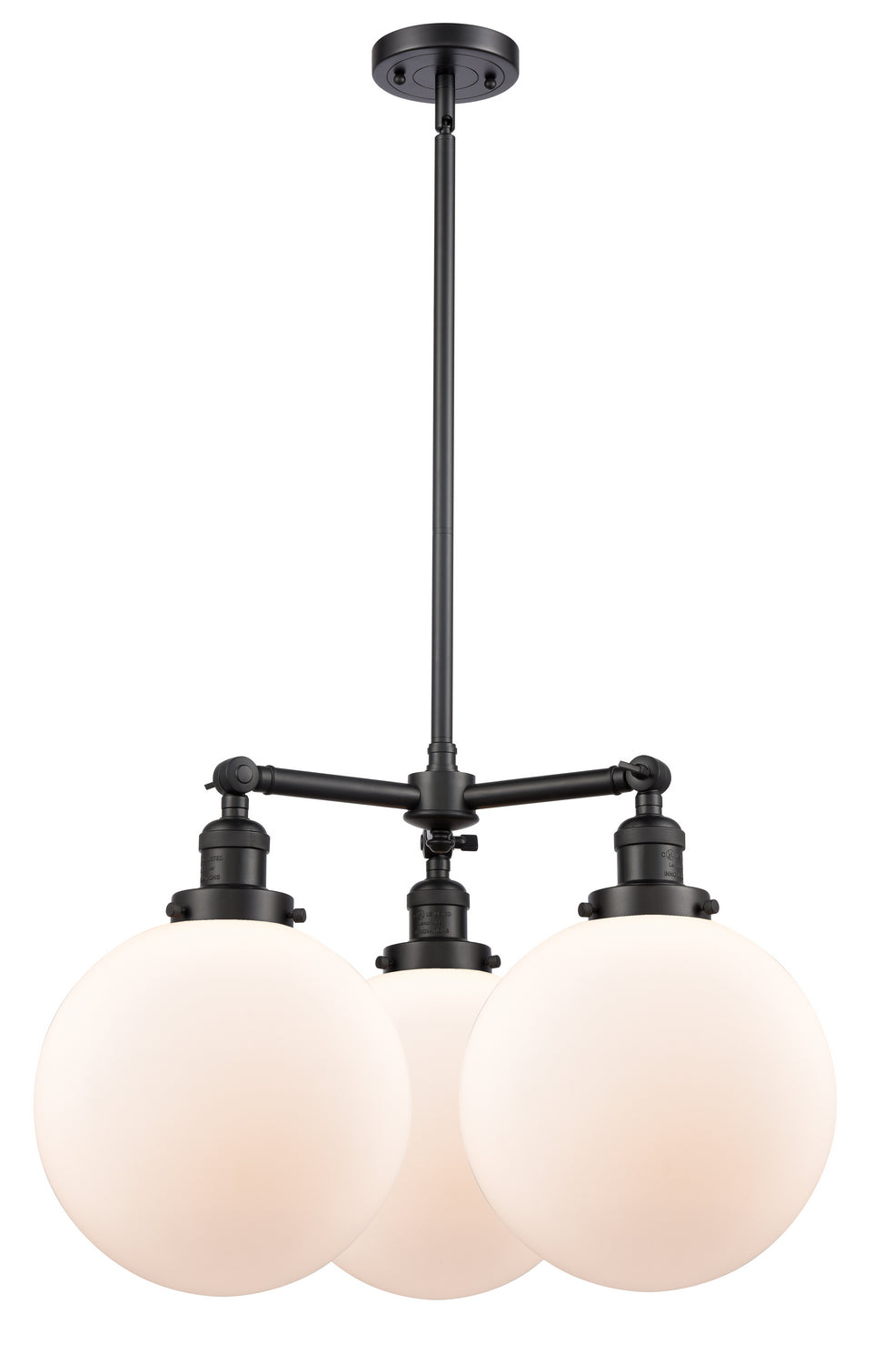 Innovations Franklin Restoration 207-BK-G201-10 Chandelier Light - Matte Black