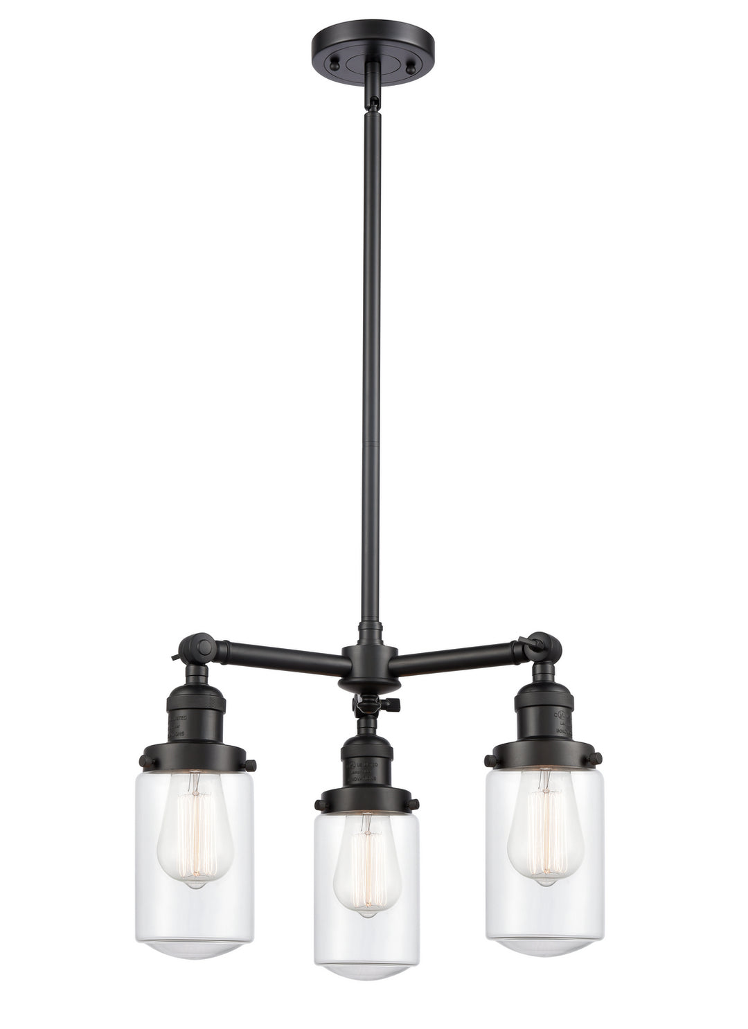 Innovations Franklin Restoration 207-BK-G312 Chandelier Light - Matte Black