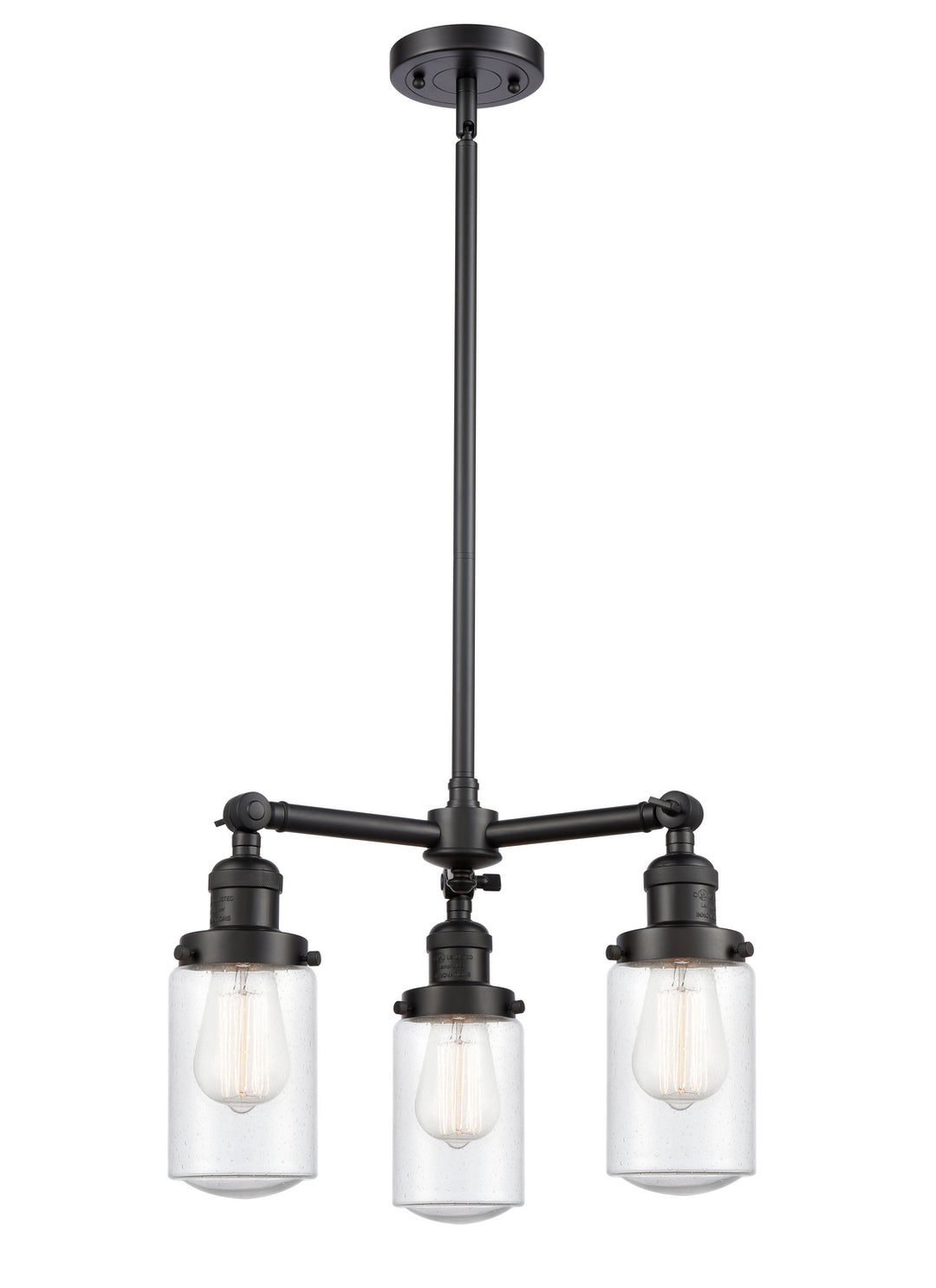 Innovations Franklin Restoration 207-BK-G314 Chandelier Light - Matte Black