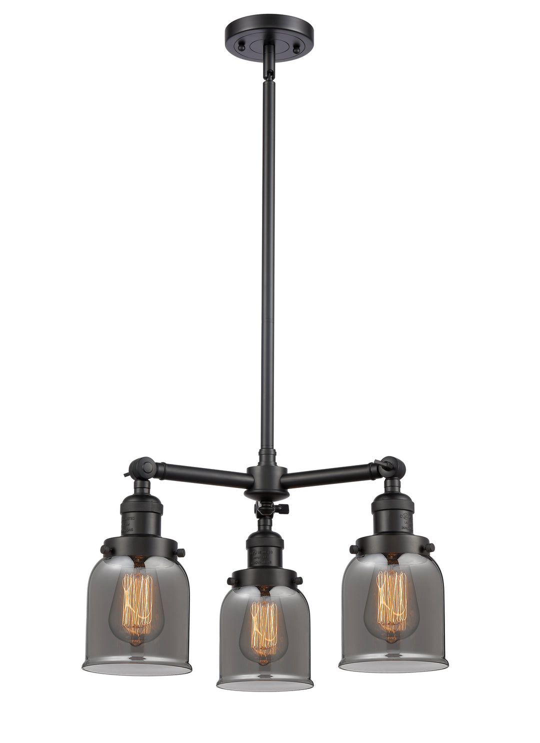 Innovations Franklin Restoration 207-BK-G53 Chandelier Light - Matte Black