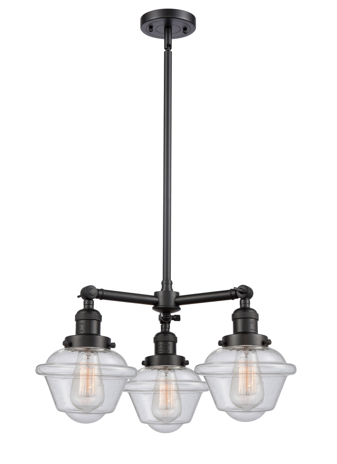 Innovations Franklin Restoration 207-BK-G534 Chandelier Light - Matte Black