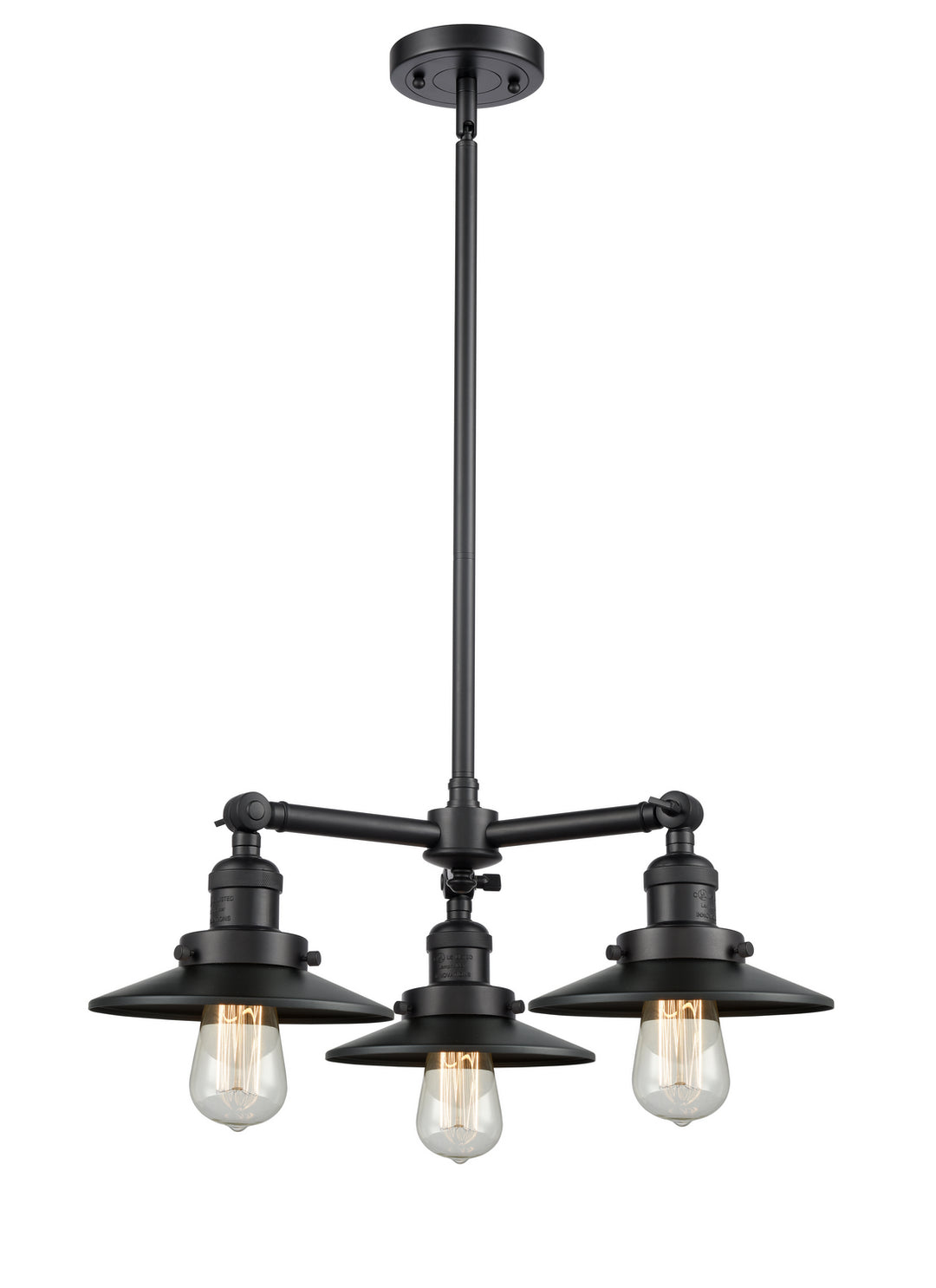 Innovations Franklin Restoration 207-BK-M6 Chandelier Light - Matte Black