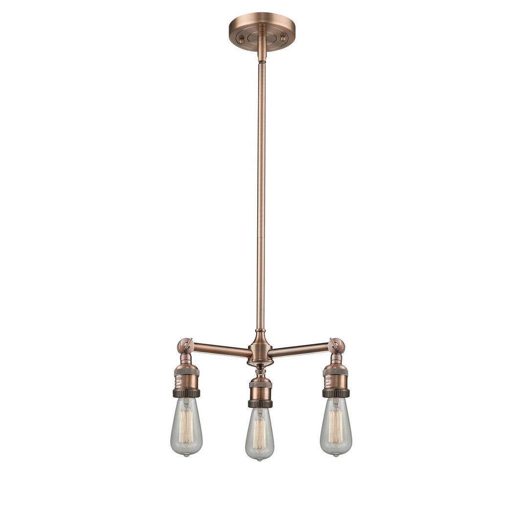 Innovations Franklin Restoration 207NH-AC-LED Chandelier Light - Antique Copper