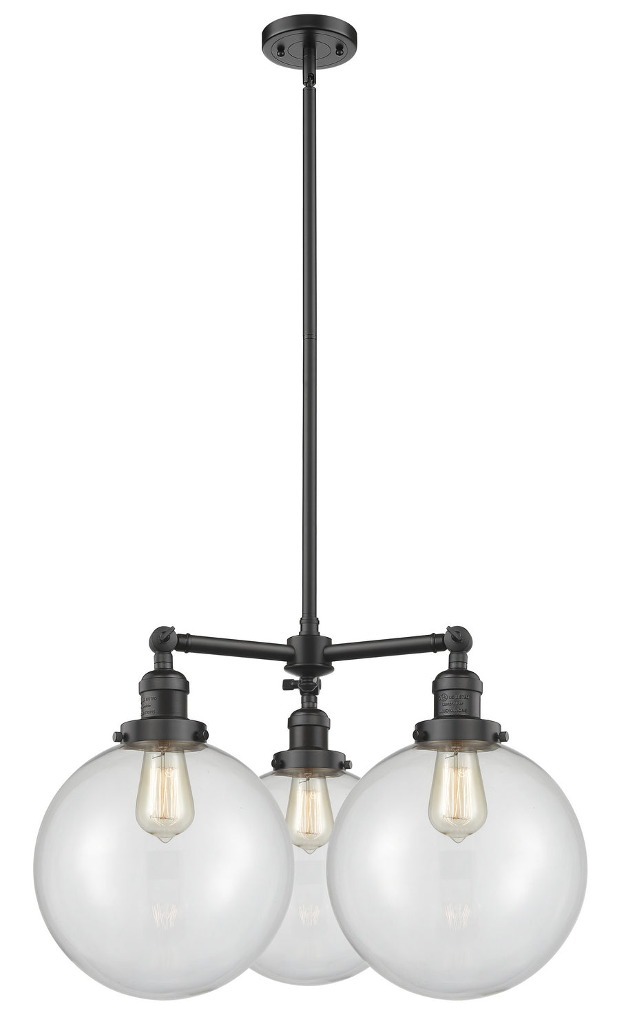 Innovations Franklin Restoration 207-OB-G202-10 Chandelier Light - Oil Rubbed Bronze