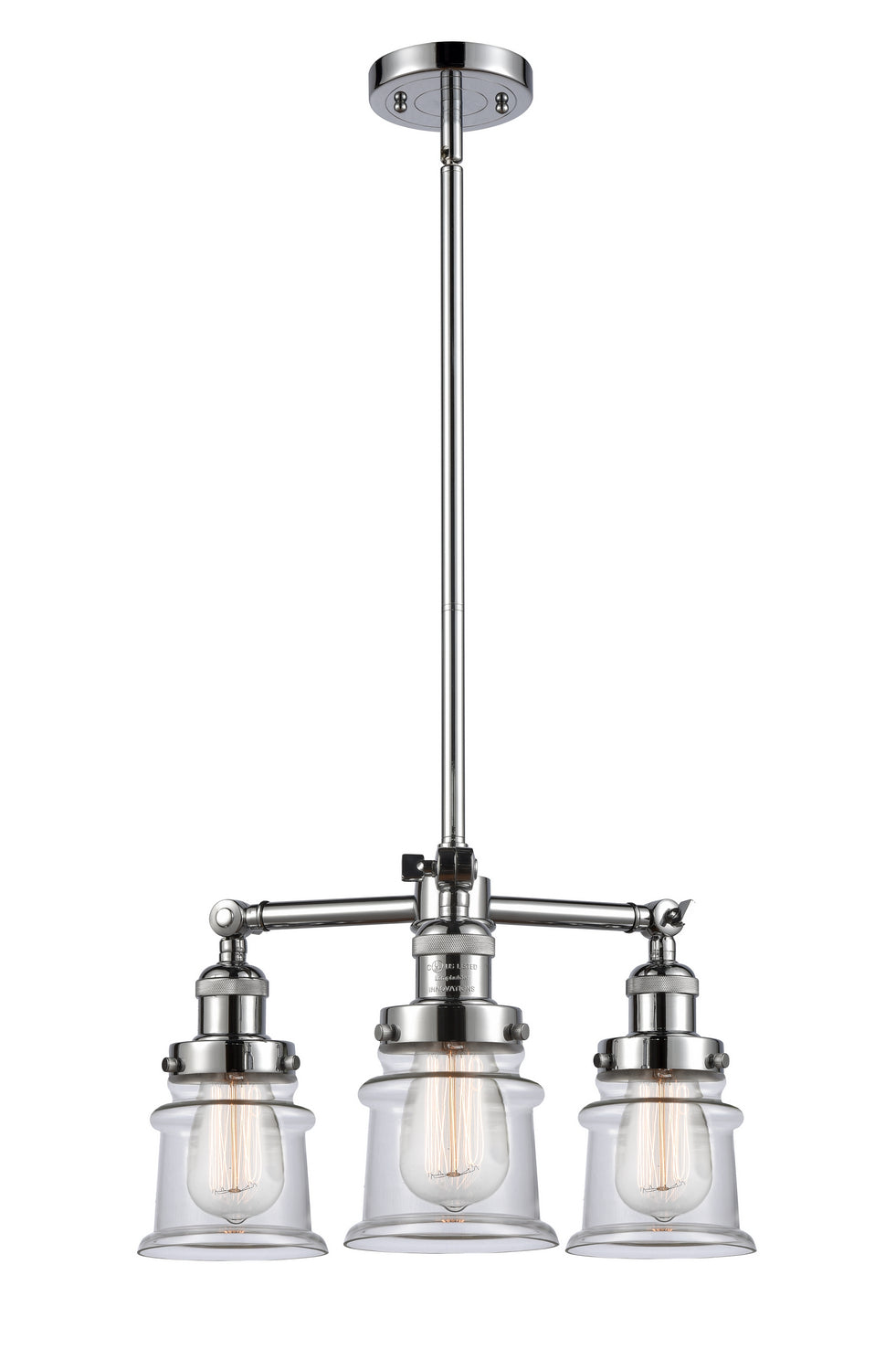 Innovations Franklin Restoration 207-PC-G182S Chandelier Light - Polished Chrome