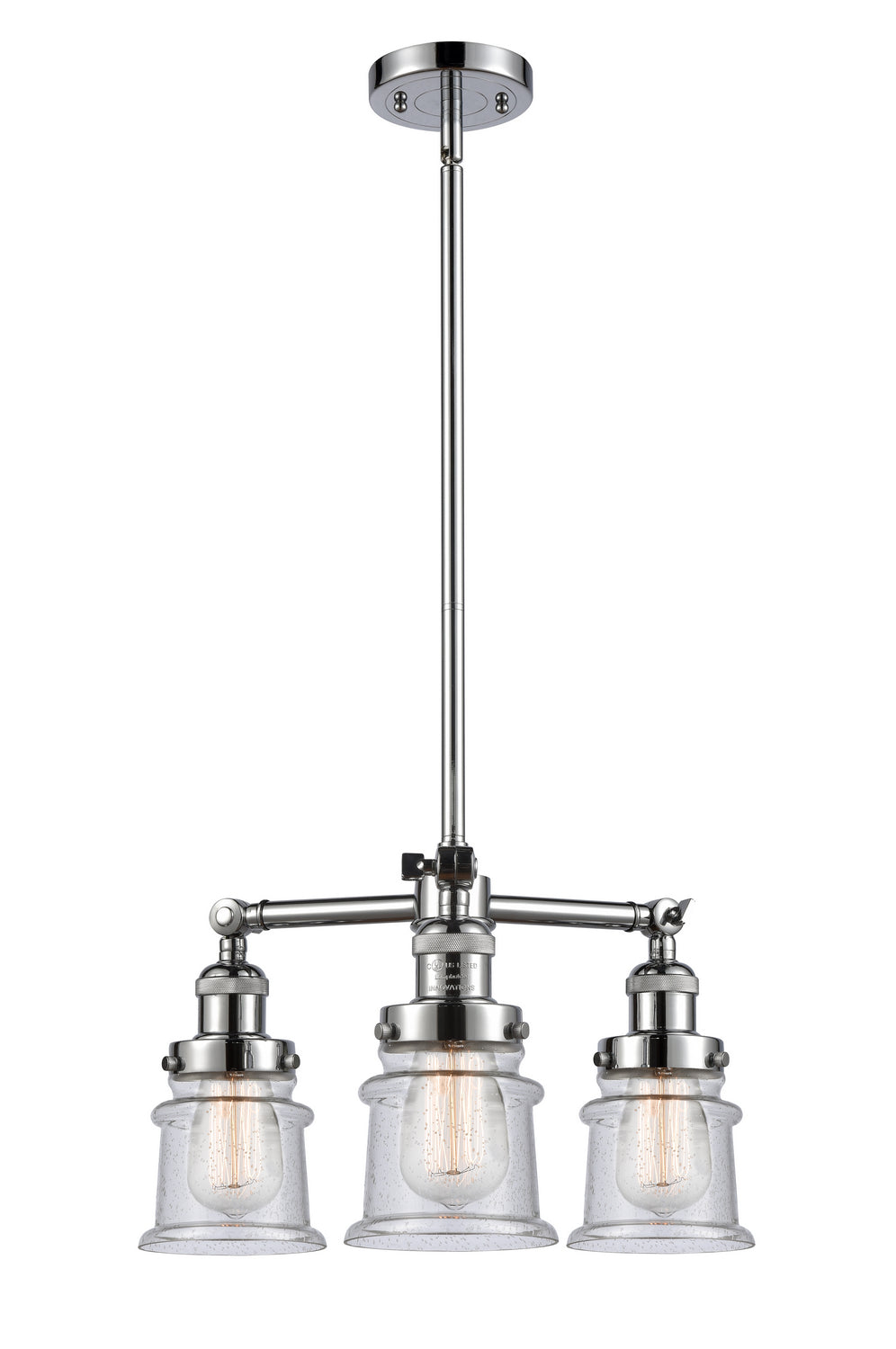 Innovations Franklin Restoration 207-PC-G184S Chandelier Light - Polished Chrome