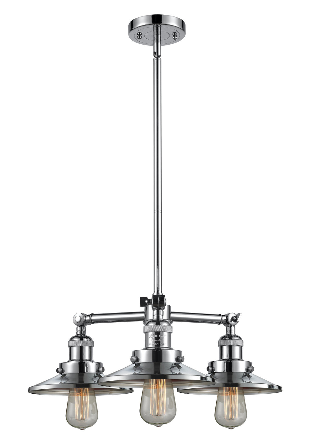 Innovations Franklin Restoration 207-PC-M7 Chandelier Light - Polished Chrome