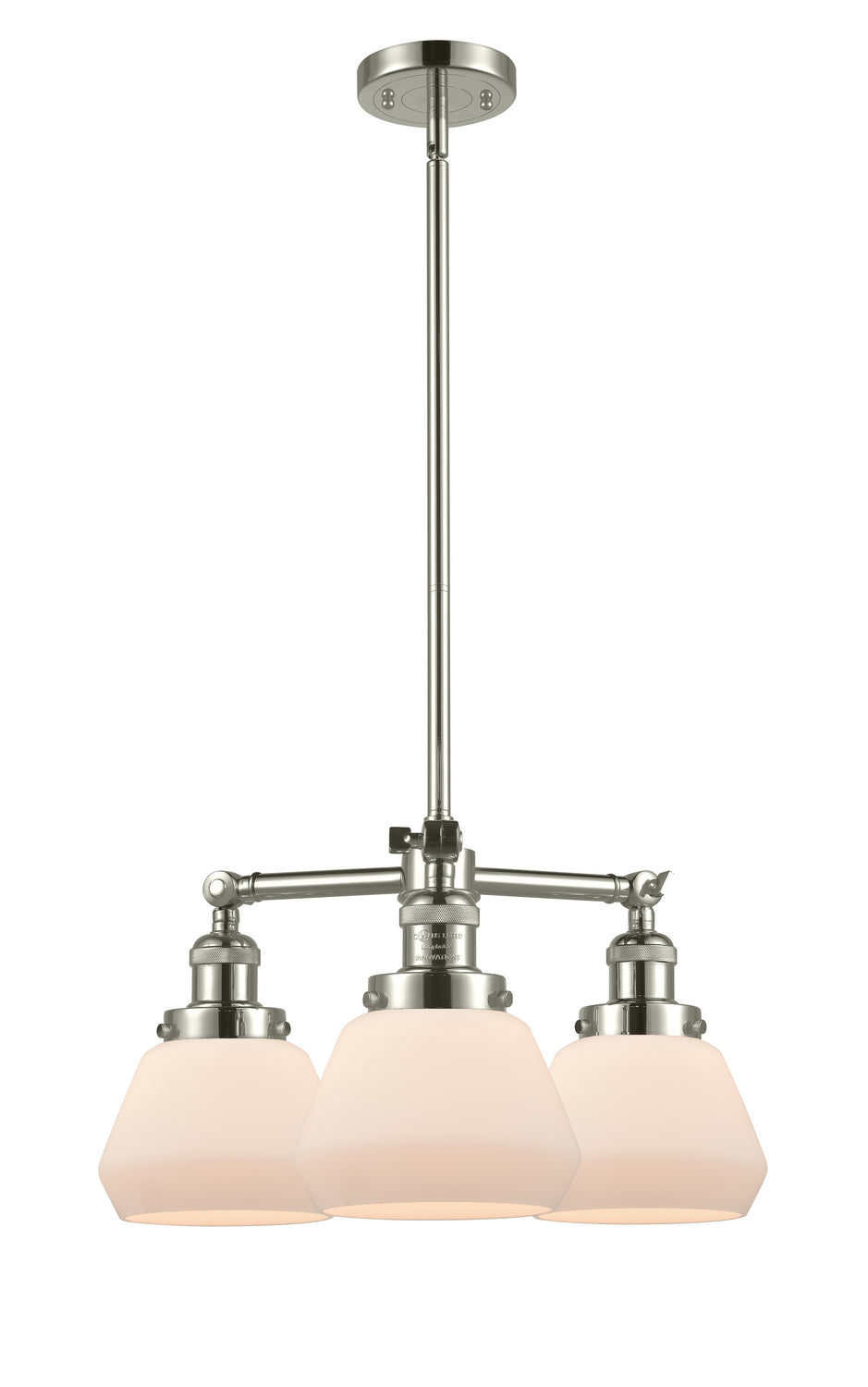 Innovations Franklin Restoration 207-PN-G171 Chandelier Light - Polished Nickel
