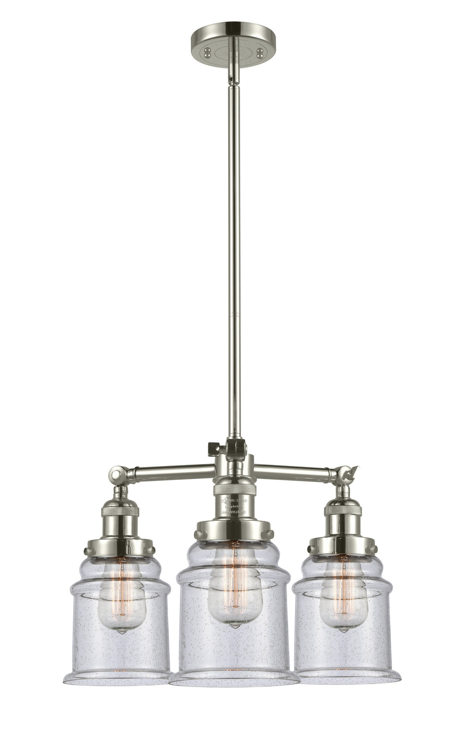 Innovations Franklin Restoration 207-PN-G184 Chandelier Light - Polished Nickel
