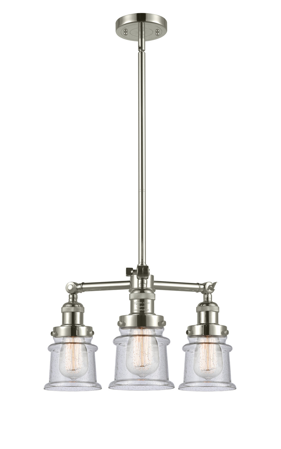 Innovations Franklin Restoration 207-PN-G184S Chandelier Light - Polished Nickel