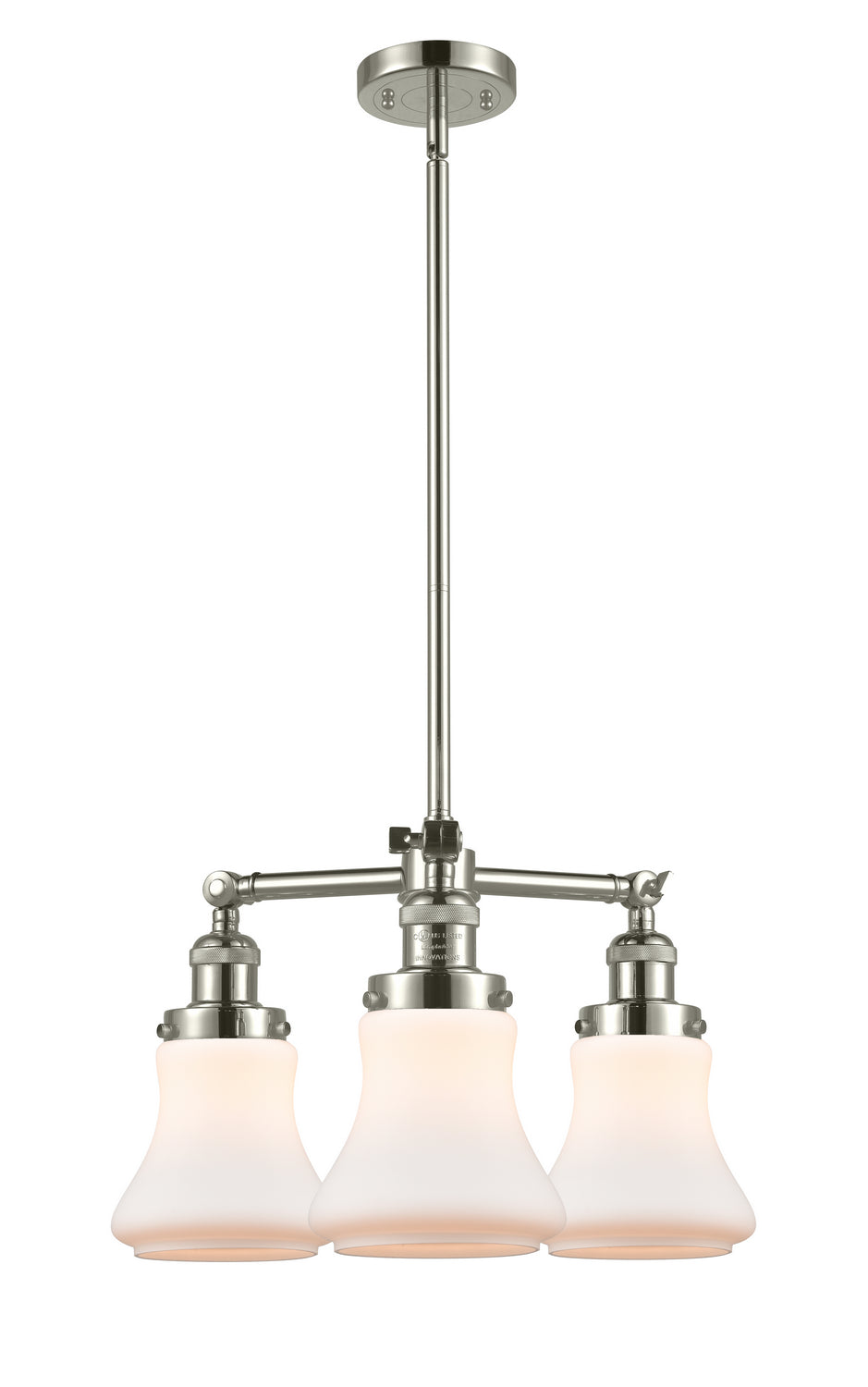 Innovations Franklin Restoration 207-PN-G191 Chandelier Light - Polished Nickel
