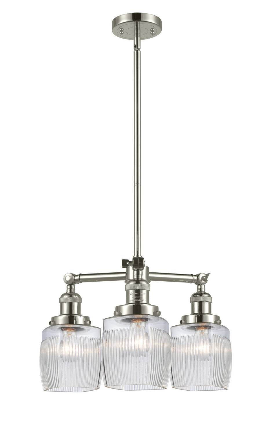 Innovations Franklin Restoration 207-PN-G302 Chandelier Light - Polished Nickel