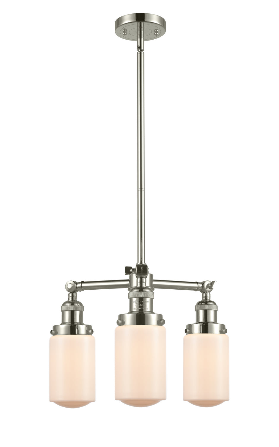 Innovations Franklin Restoration 207-PN-G311 Chandelier Light - Polished Nickel