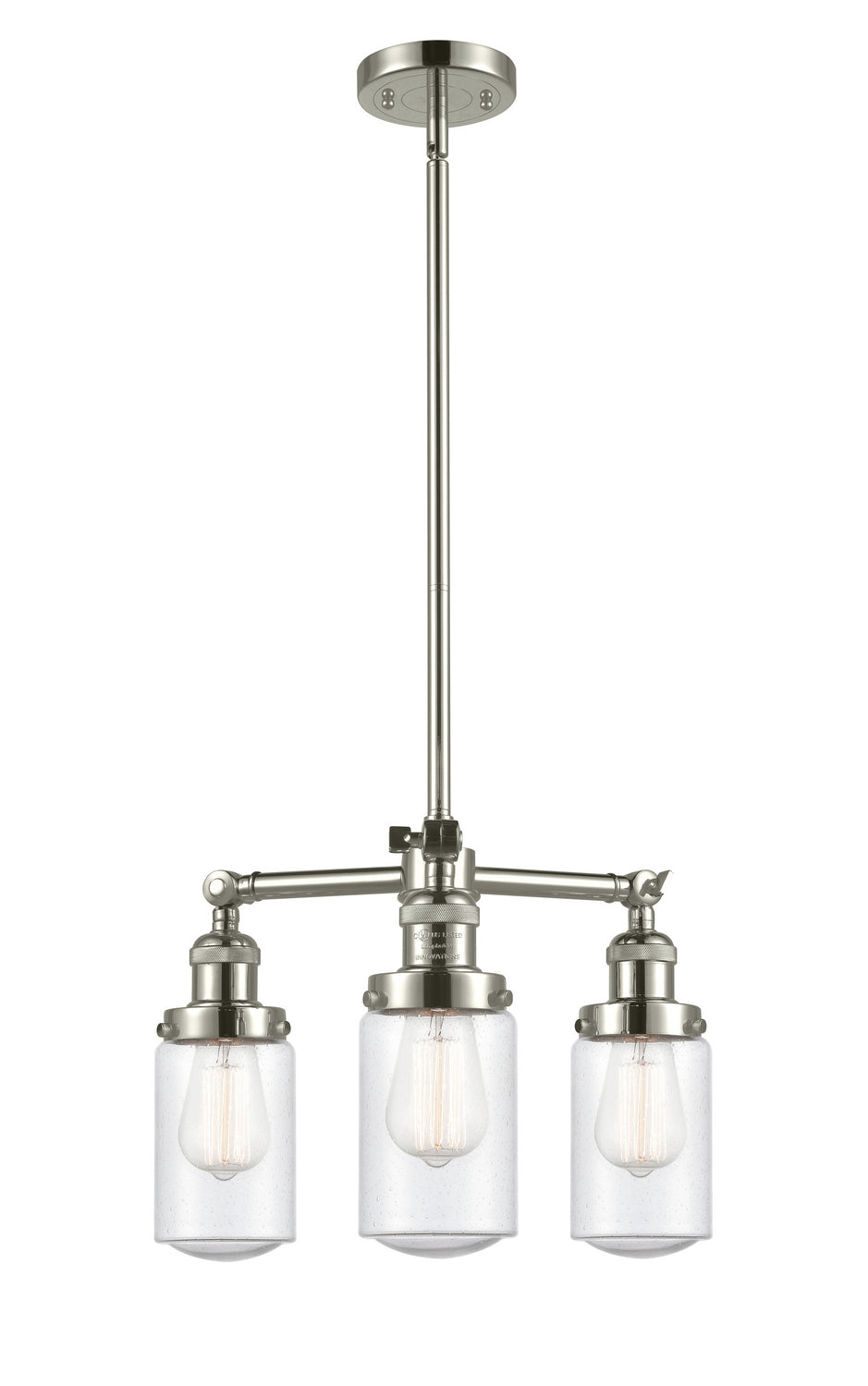 Innovations Franklin Restoration 207-PN-G314 Chandelier Light - Polished Nickel