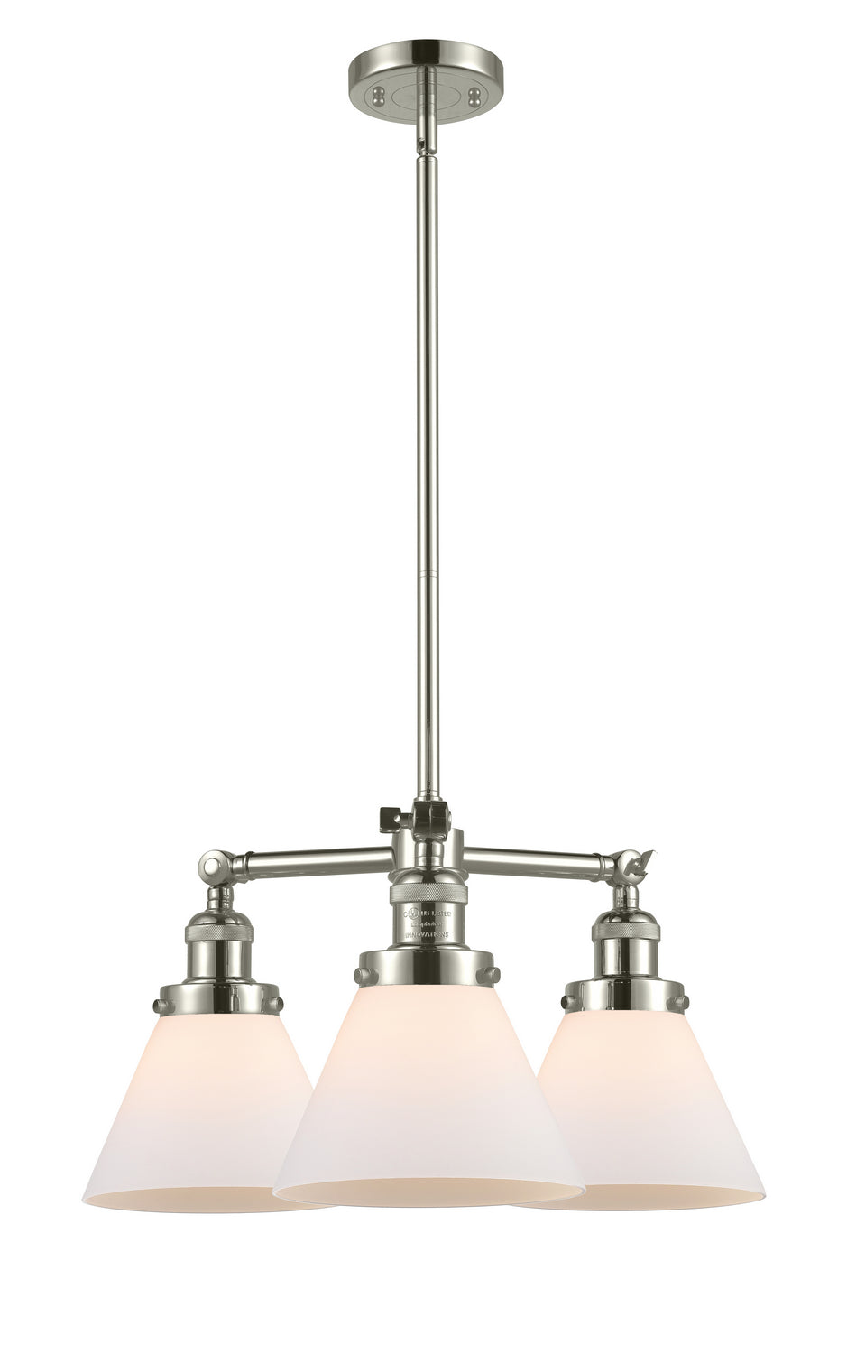 Innovations Franklin Restoration 207-PN-G41 Chandelier Light - Polished Nickel