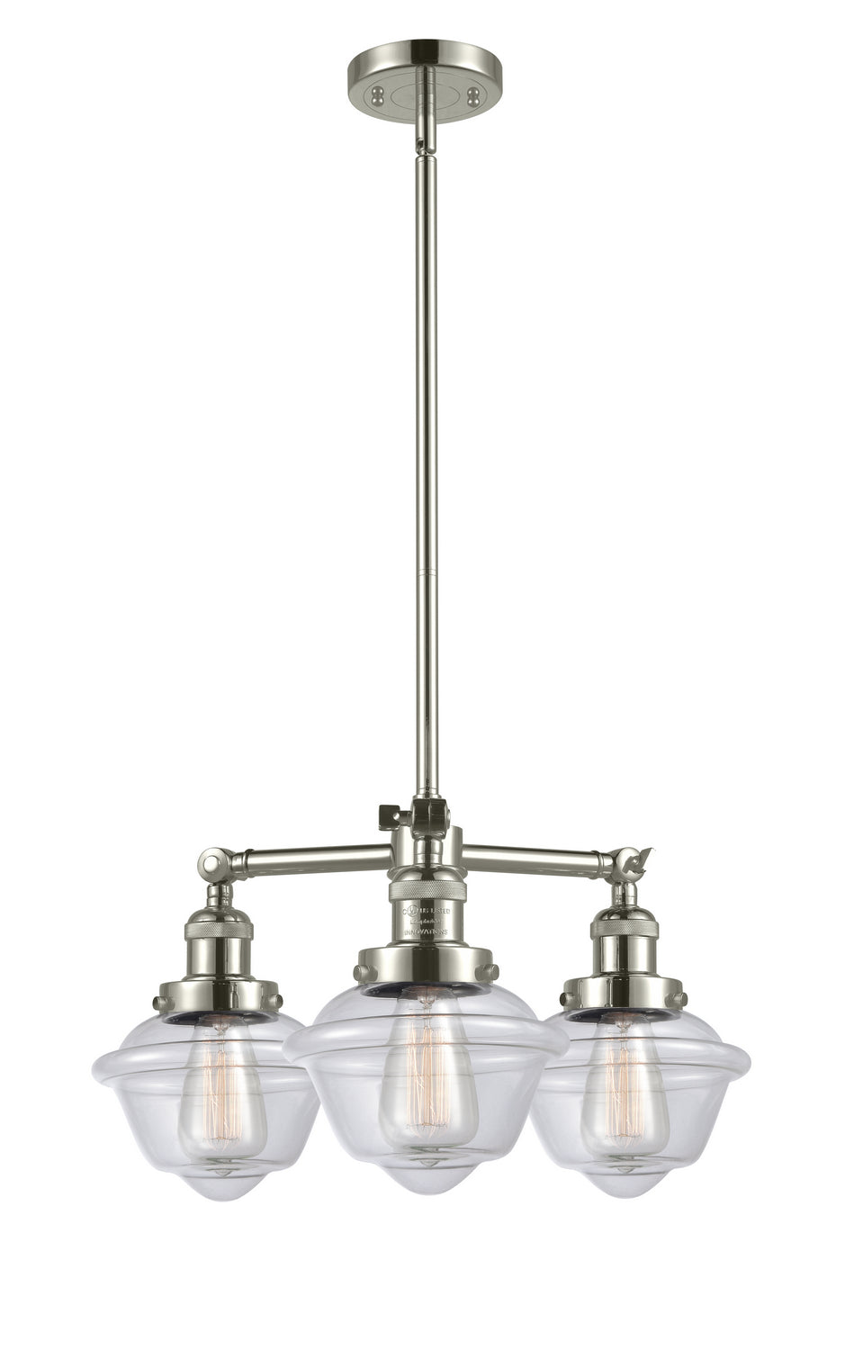 Innovations Franklin Restoration 207-PN-G532 Chandelier Light - Polished Nickel