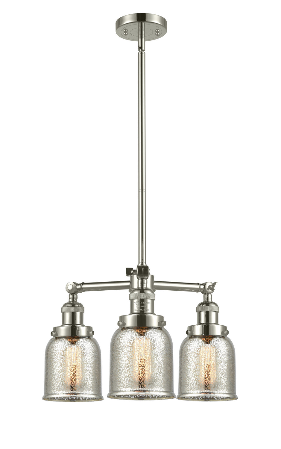 Innovations Franklin Restoration 207-PN-G58 Chandelier Light - Polished Nickel