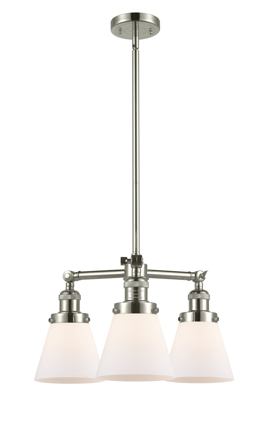 Innovations Franklin Restoration 207-PN-G61 Chandelier Light - Polished Nickel