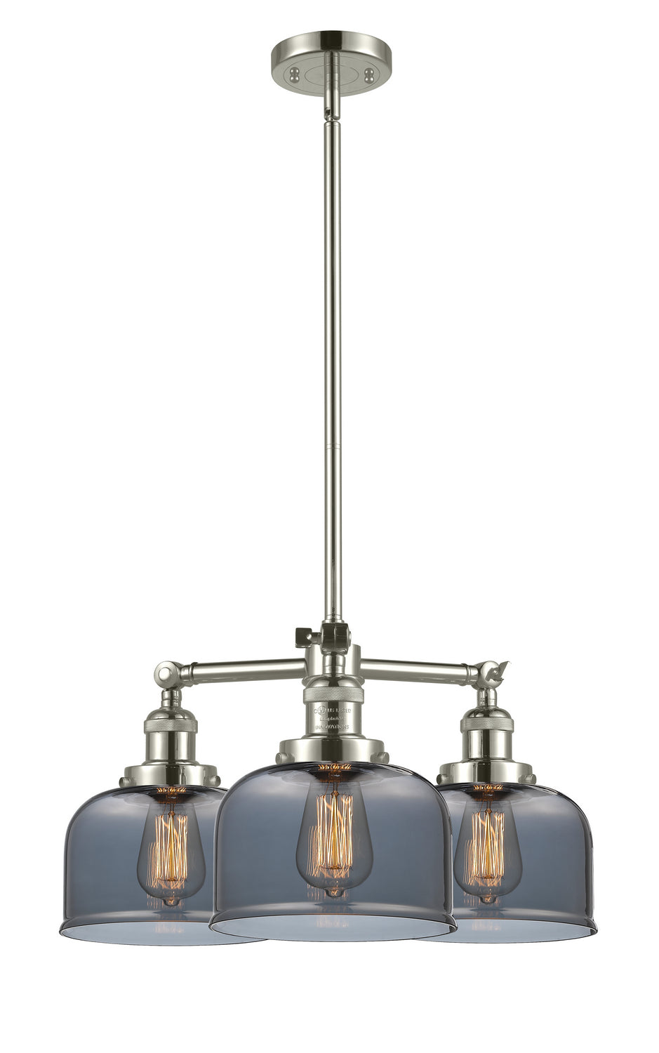 Innovations Franklin Restoration 207-PN-G73 Chandelier Light - Polished Nickel