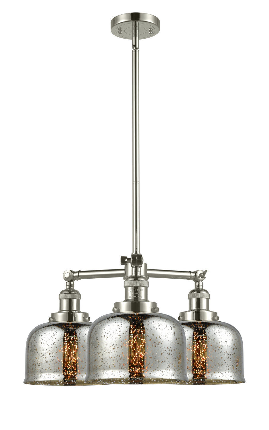 Innovations Franklin Restoration 207-PN-G78 Chandelier Light - Polished Nickel
