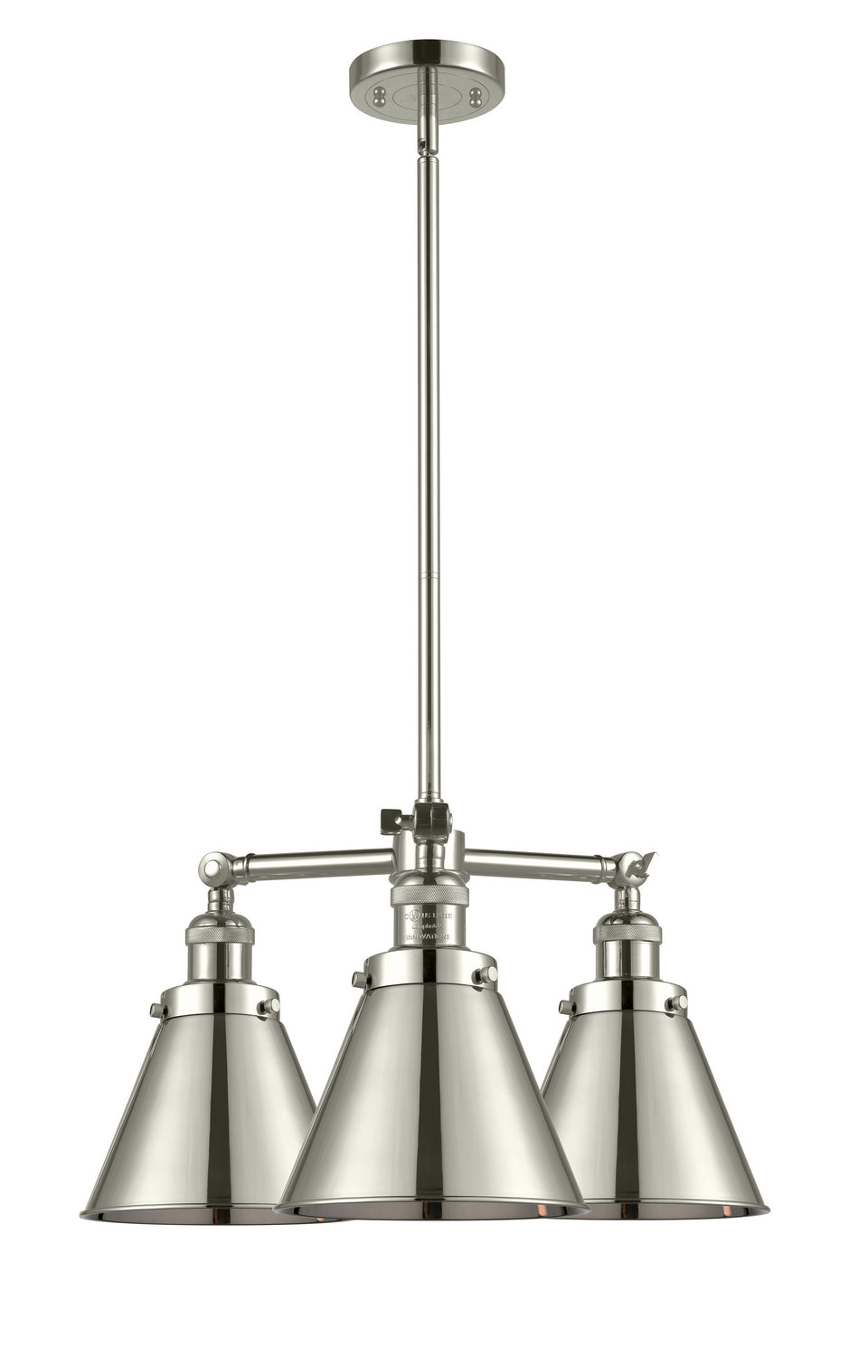 Innovations Franklin Restoration 207-PN-M13-PN Chandelier Light - Polished Nickel