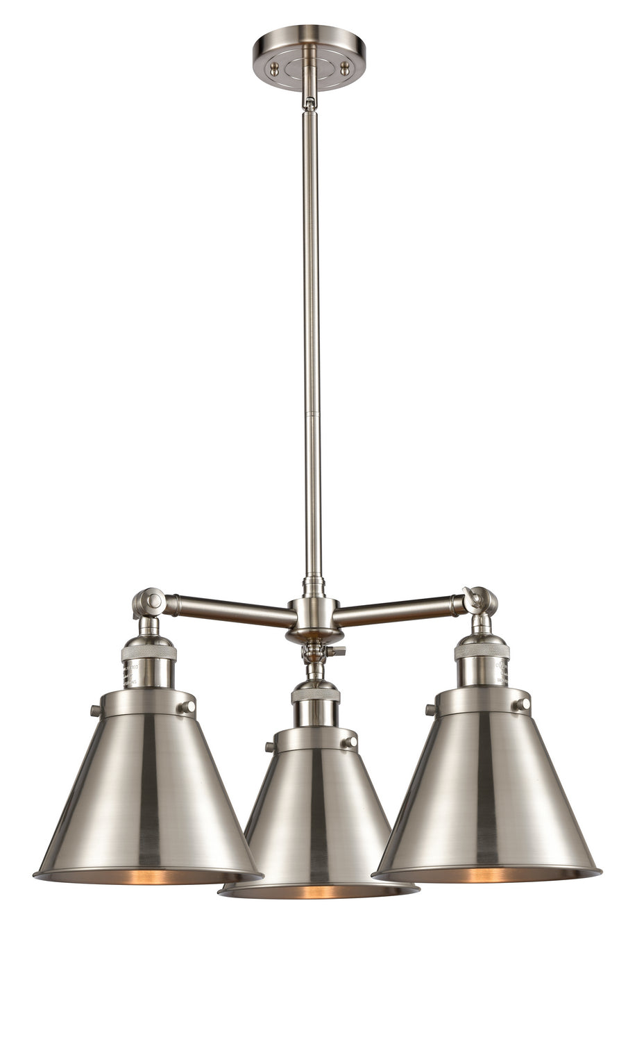 Innovations Franklin Restoration 207-SN-M13-SN Chandelier Light - Brushed Satin Nickel