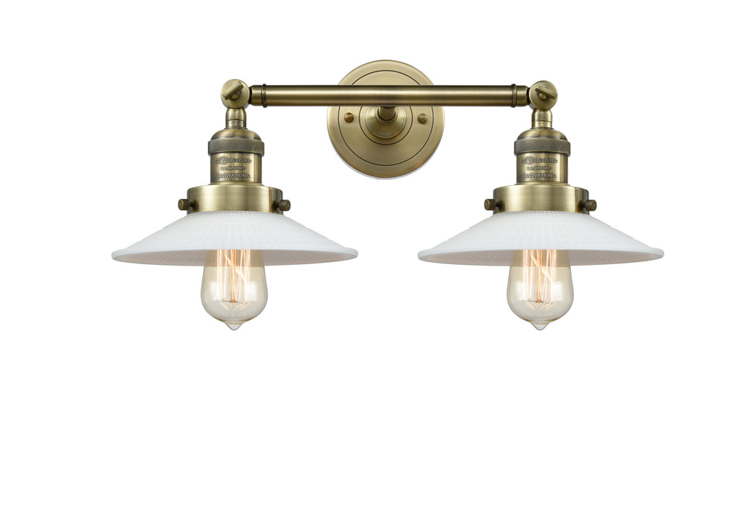 Innovations Franklin Restoration 208-AB-G1 Bath Vanity Light 18 in. wide - Antique Brass