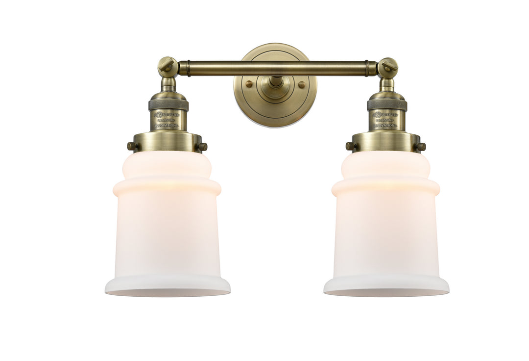 Innovations Franklin Restoration 208-AB-G181 Bath Vanity Light 17 in. wide - Antique Brass