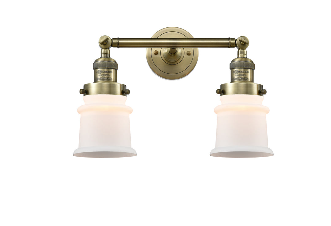 Innovations Franklin Restoration 208-AB-G181S Bath Vanity Light 17 in. wide - Antique Brass
