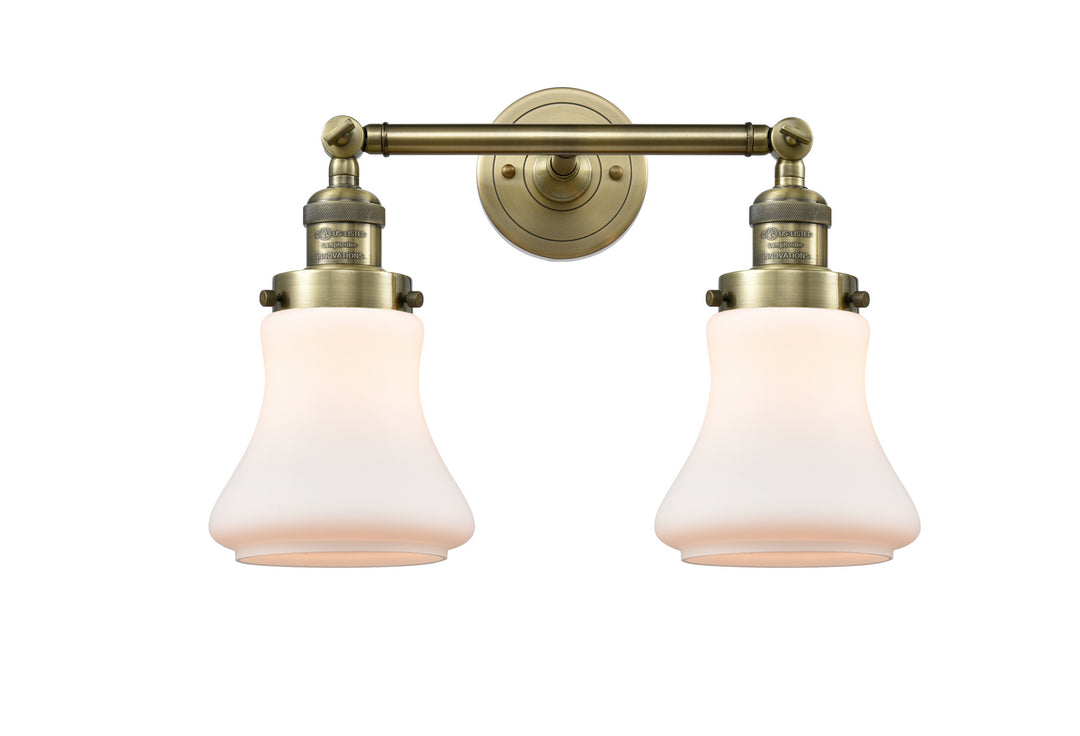 Innovations Franklin Restoration 208-AB-G191 Bath Vanity Light 17 in. wide - Antique Brass
