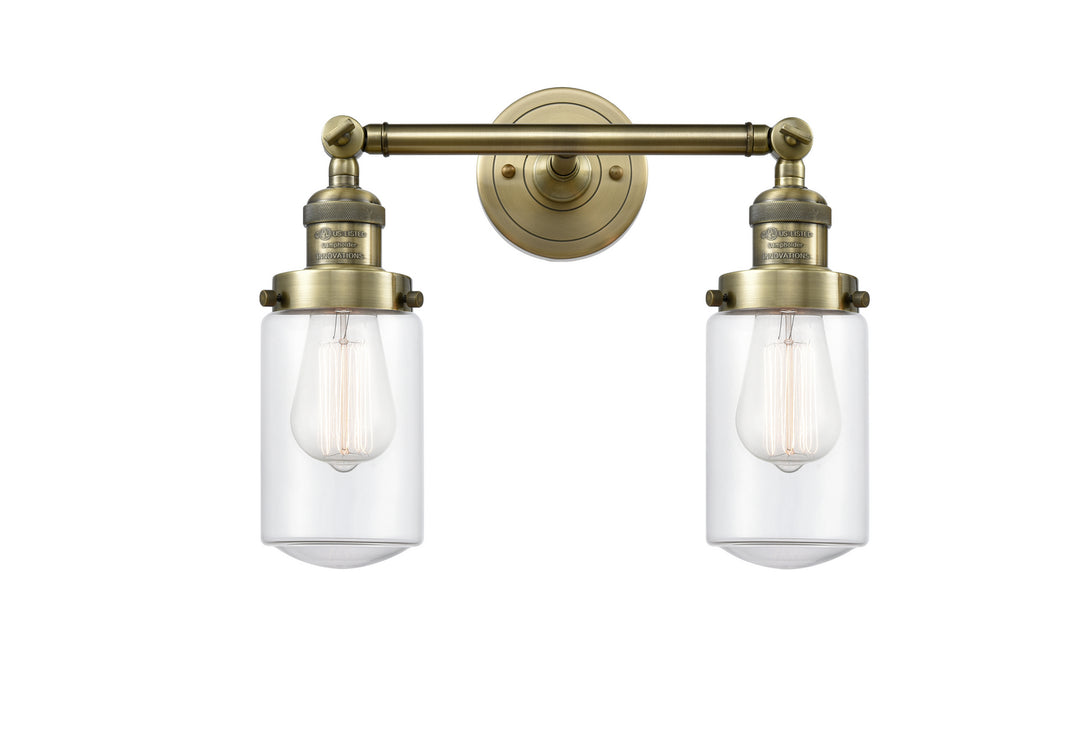 Innovations Franklin Restoration 208-AB-G312 Bath Vanity Light 14 in. wide - Antique Brass