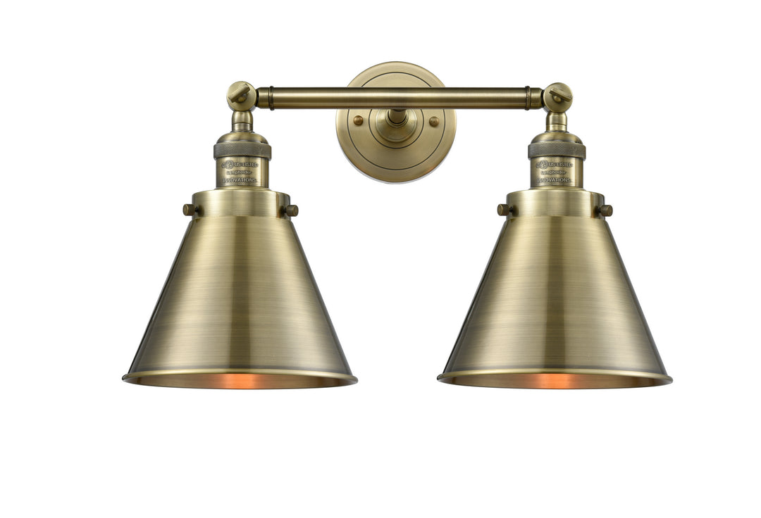 Innovations Franklin Restoration 208-AB-M13-AB Bath Vanity Light 18 in. wide - Antique Brass