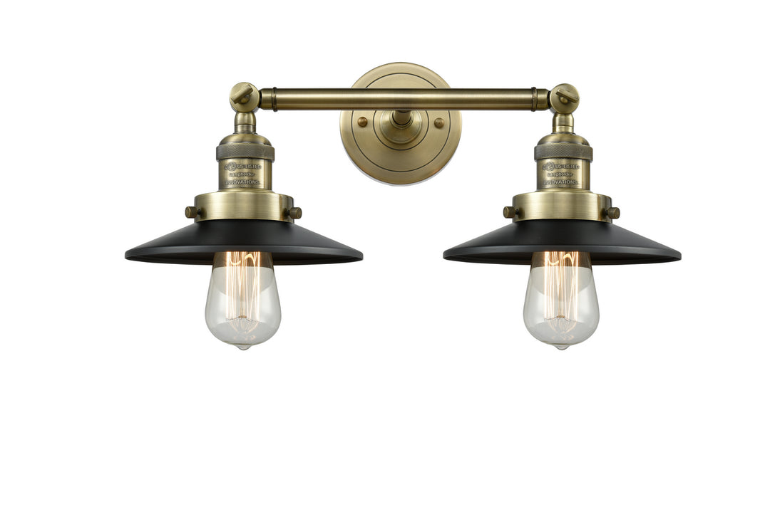Innovations Franklin Restoration 208-AB-M6 Bath Vanity Light 18 in. wide - Antique Brass