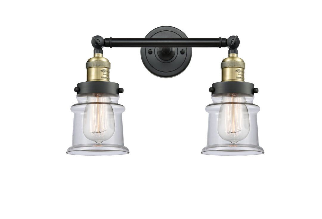 Innovations Franklin Restoration 208-BAB-G182S Bath Vanity Light 17 in. wide - Black Antique Brass