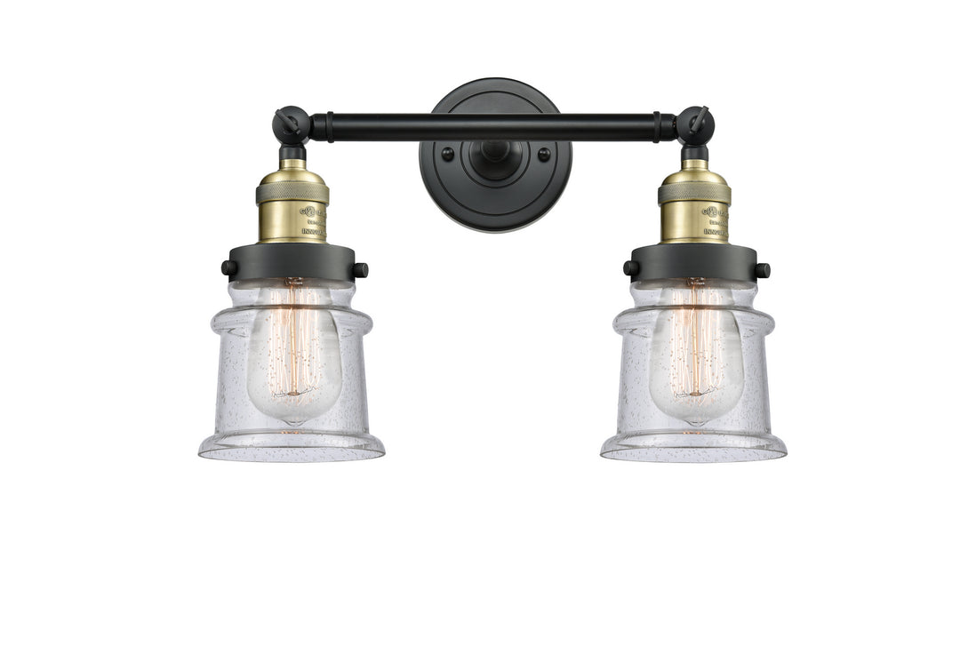 Innovations Franklin Restoration 208-BAB-G184S Bath Vanity Light 17 in. wide - Black Antique Brass