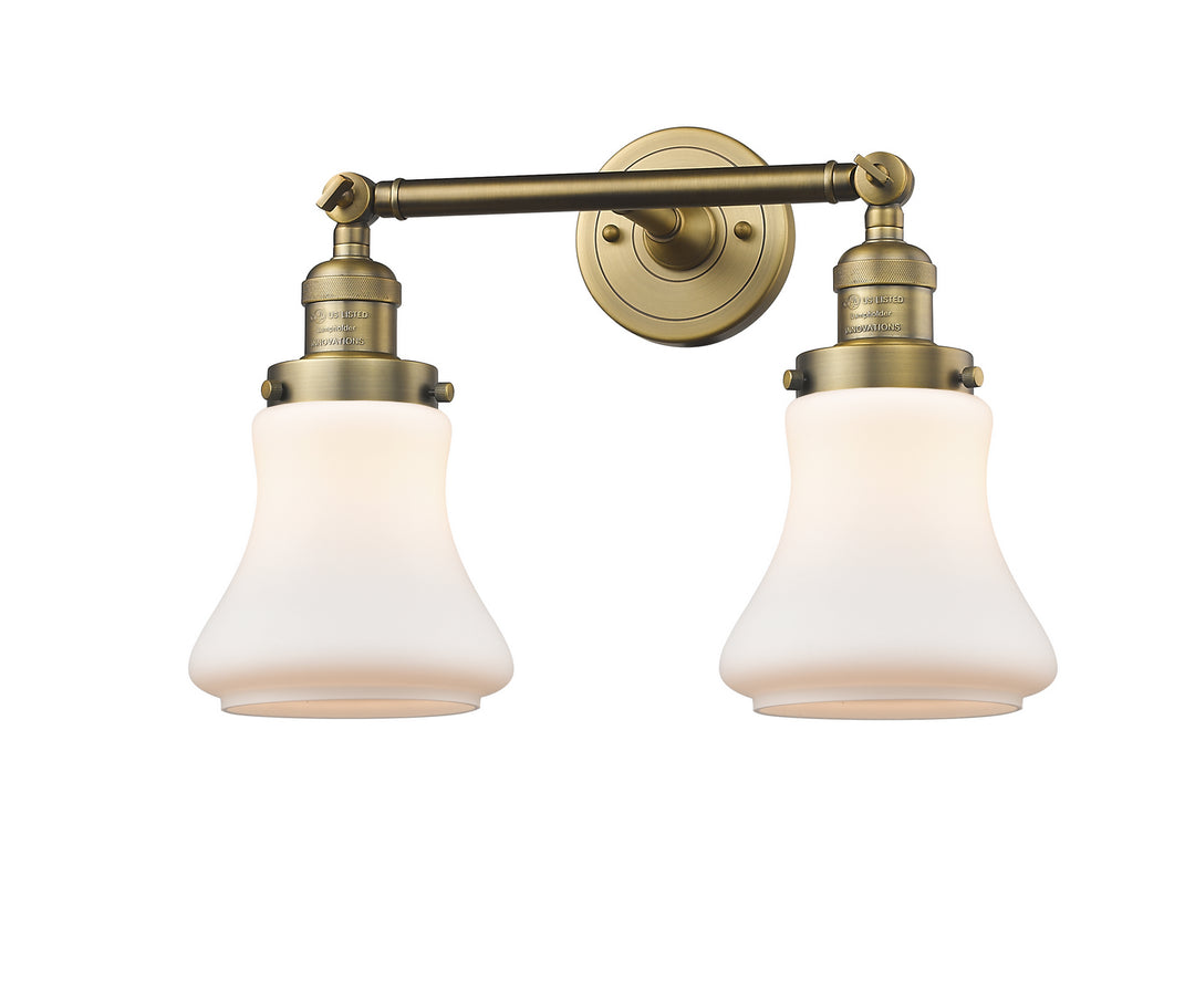 Innovations Franklin Restoration 208-BB-G191 Bath Vanity Light 17 in. wide - Brushed Brass