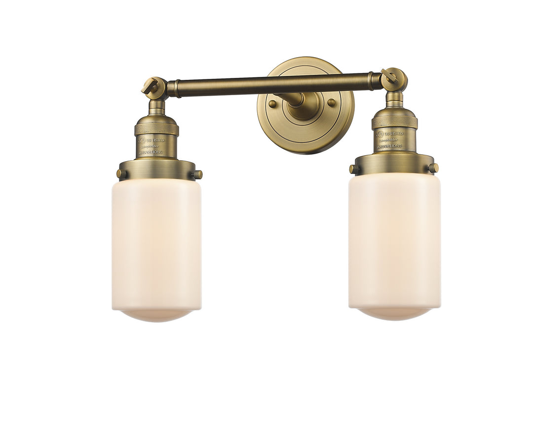 Innovations Franklin Restoration 208-BB-G311 Bath Vanity Light 14 in. wide - Brushed Brass