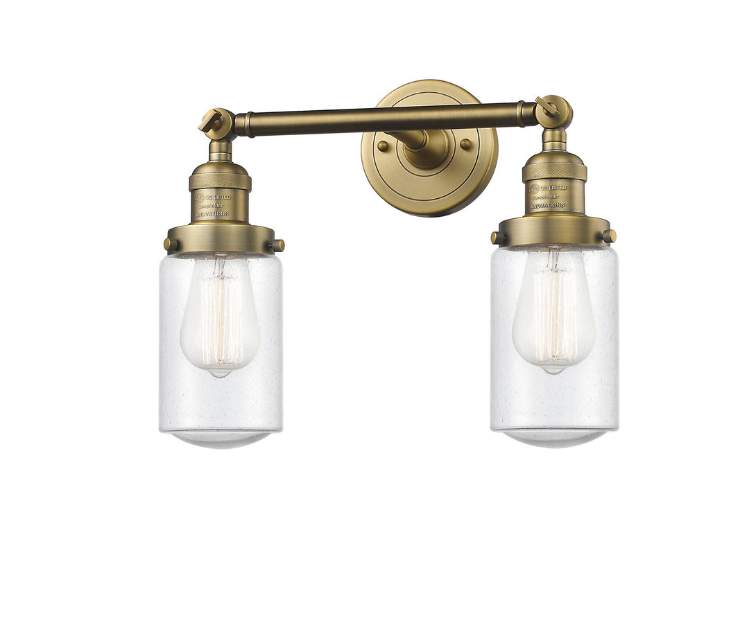Innovations Franklin Restoration 208-BB-G314 Bath Vanity Light 14 in. wide - Brushed Brass
