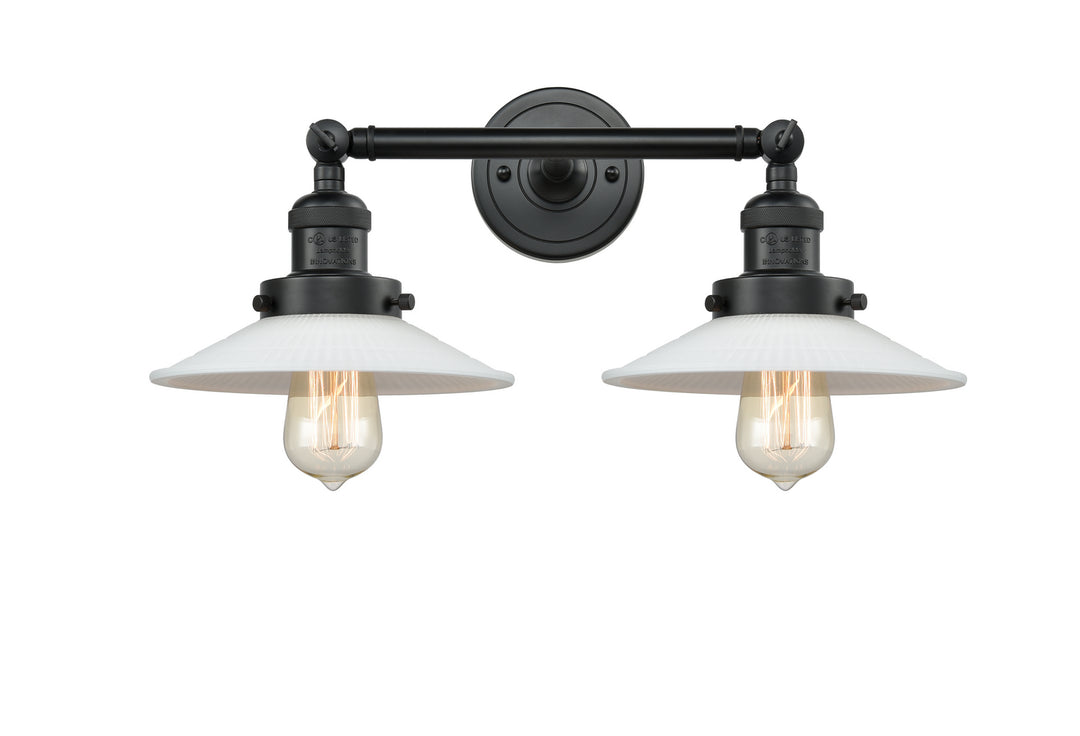 Innovations Franklin Restoration 208-BK-G1 Bath Vanity Light 18 in. wide - Matte Black