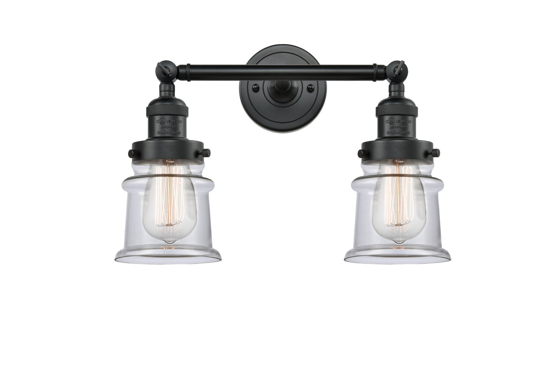 Innovations Franklin Restoration 208-BK-G182S Bath Vanity Light 17 in. wide - Matte Black