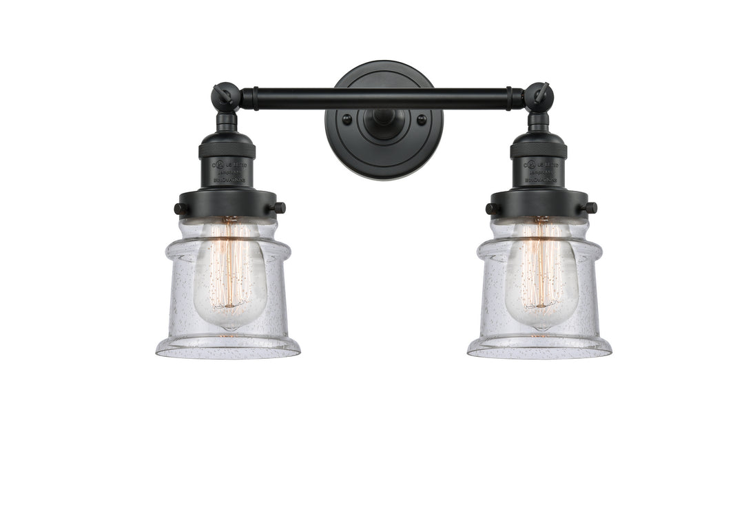 Innovations Franklin Restoration 208-BK-G184S Bath Vanity Light 17 in. wide - Matte Black