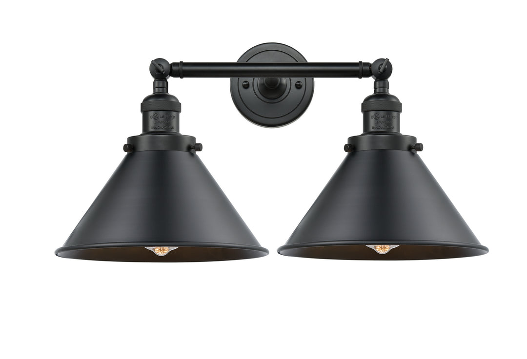 Innovations Franklin Restoration 208-BK-M10-BK Bath Vanity Light 19 in. wide - Matte Black