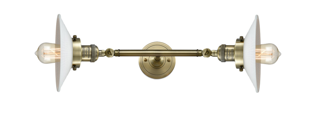 Innovations Franklin Restoration 208L-AB-G1 Bath Vanity Light 9 in. wide - Antique Brass