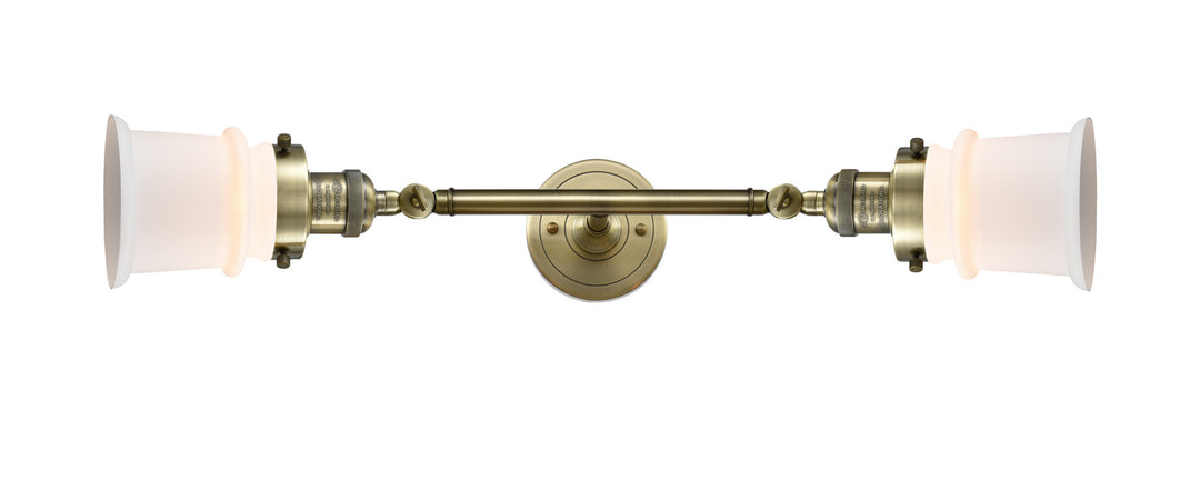 Innovations Franklin Restoration 208L-AB-G181S Bath Vanity Light 6 in. wide - Antique Brass