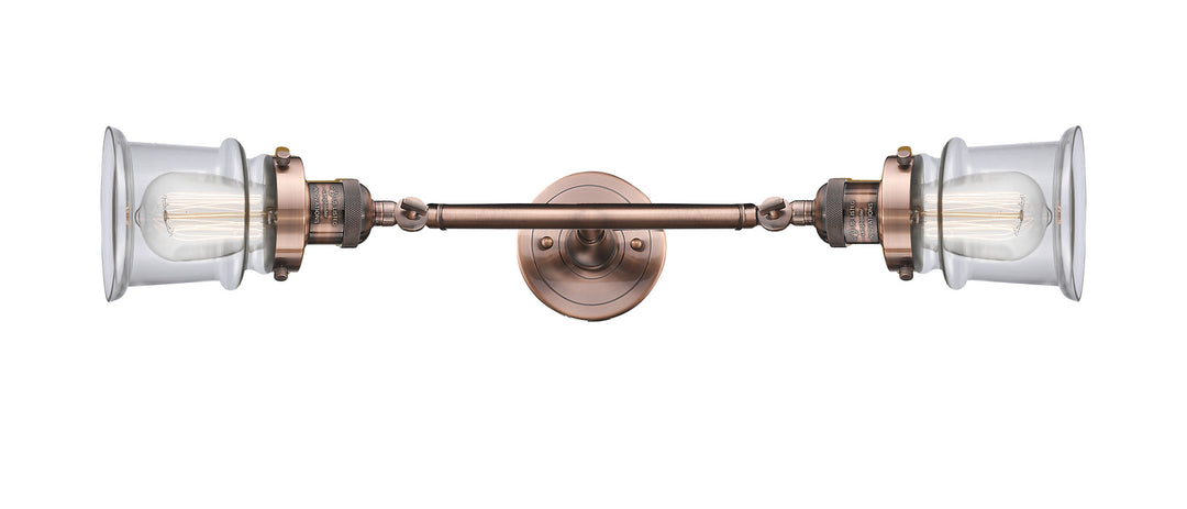 Innovations Franklin Restoration 208L-AC-G182S Bath Vanity Light 6 in. wide - Antique Copper
