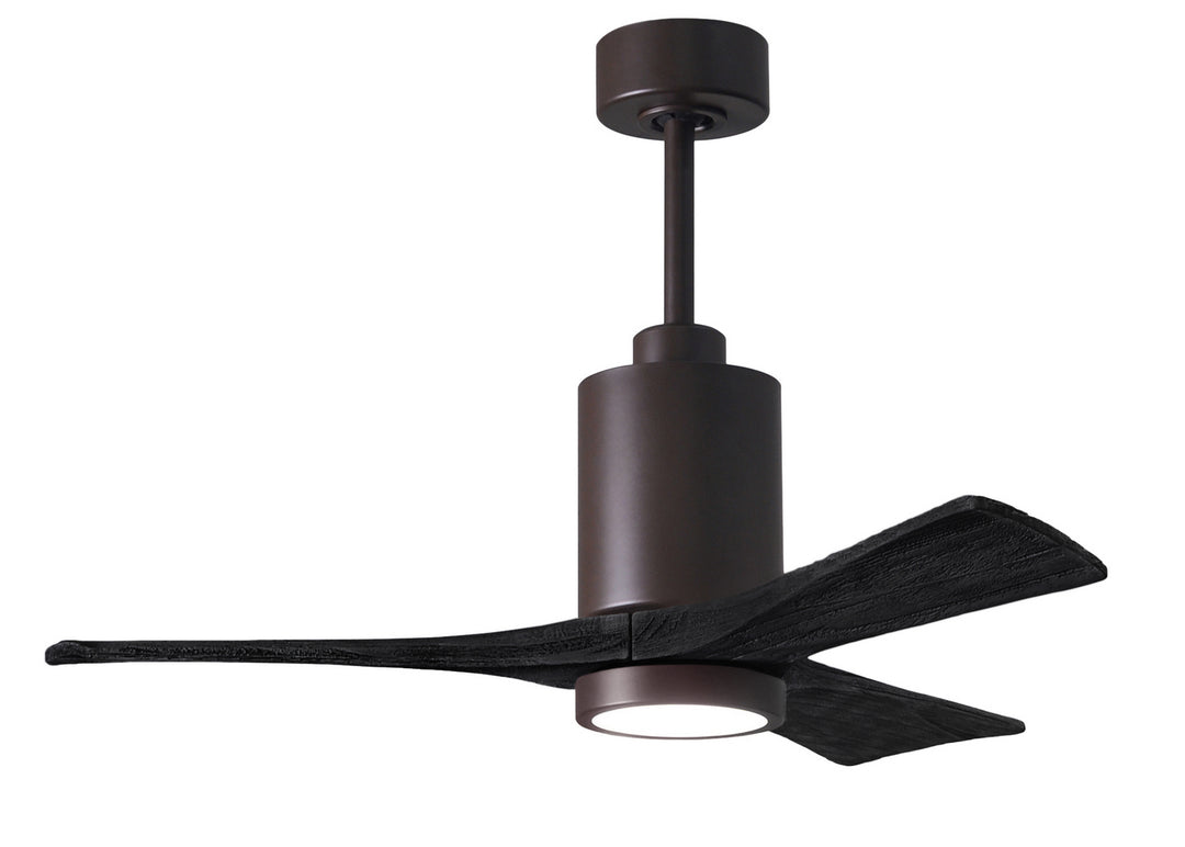 Matthews Fan Company Patricia PA3-TB-BK-42 Ceiling Fan 42 - Textured Bronze, Matte Black/