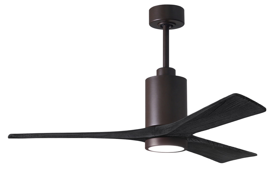 Matthews Fan Company Patricia PA3-TB-BK-52 Ceiling Fan 52 - Textured Bronze, Matte Black/