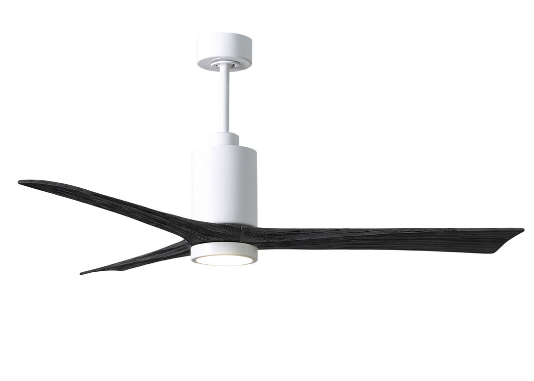 Matthews Fan Company Patricia PA3-WH-BK-60 Ceiling Fan 60 - White, Matte Black/